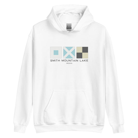 Smith Mountain Lake (SML) Nautical Flags Unisex Hoodie Sweatshirt