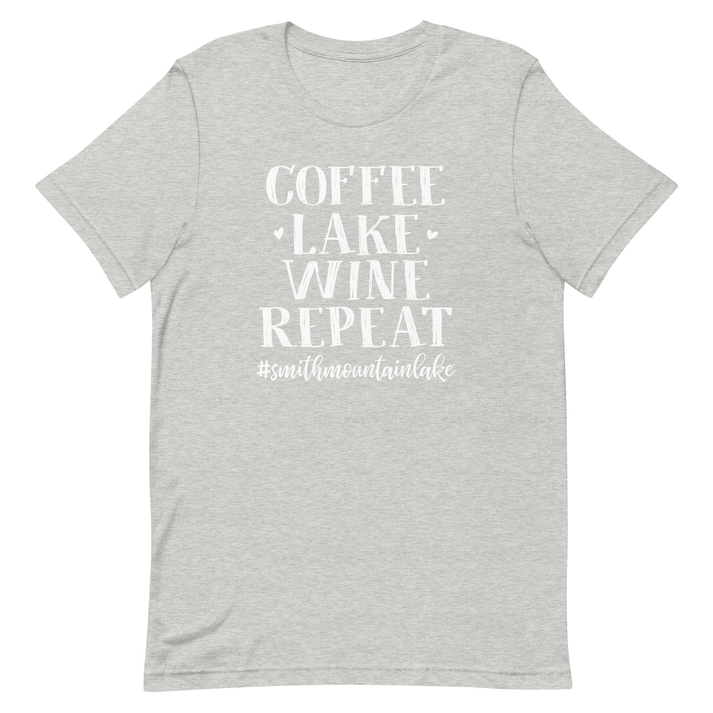 Coffee Lake Wine Repeat - Smith Mountain Lake, VA Unisex Short Sleeve T-Shirt