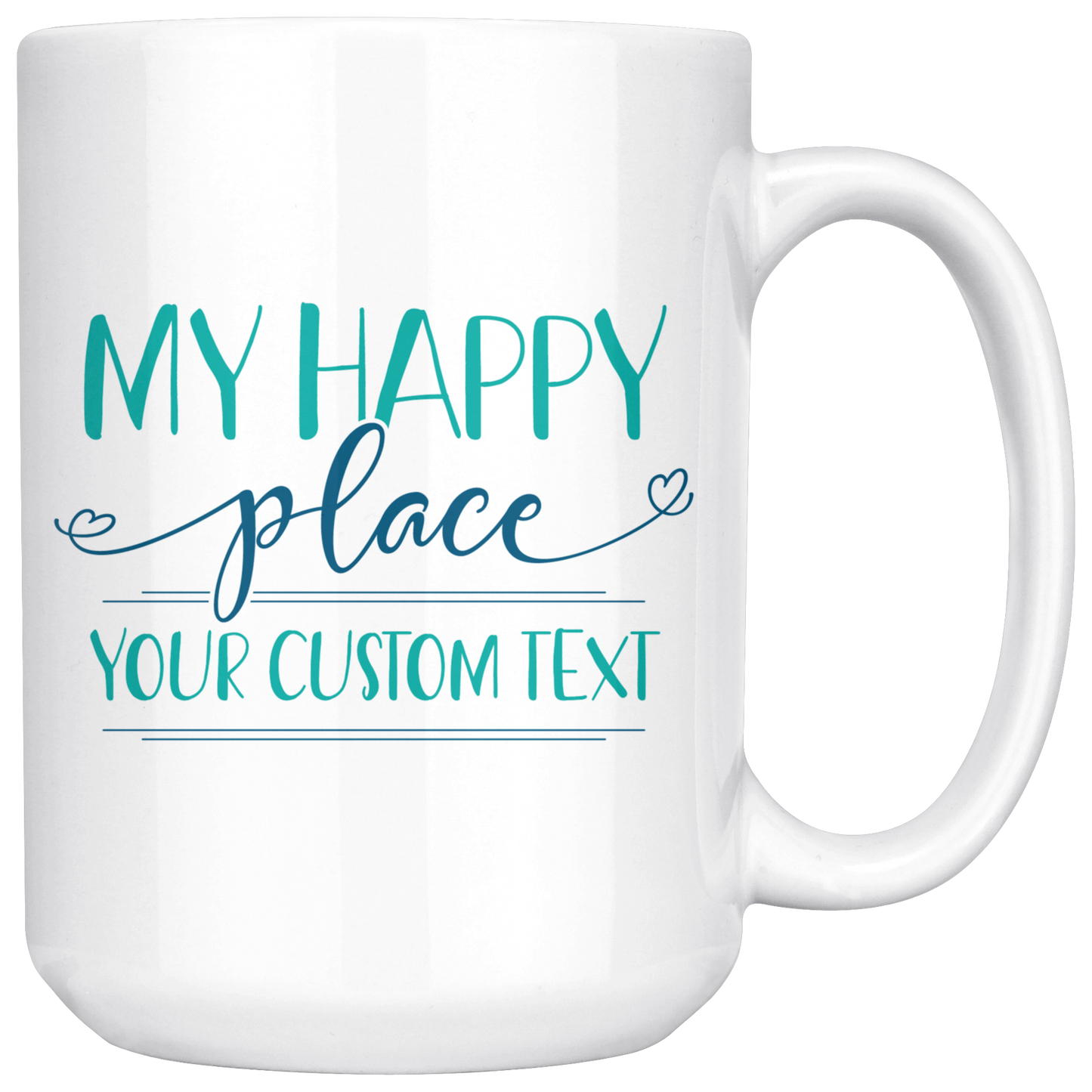 My Happy Place Custom Coffee Mug